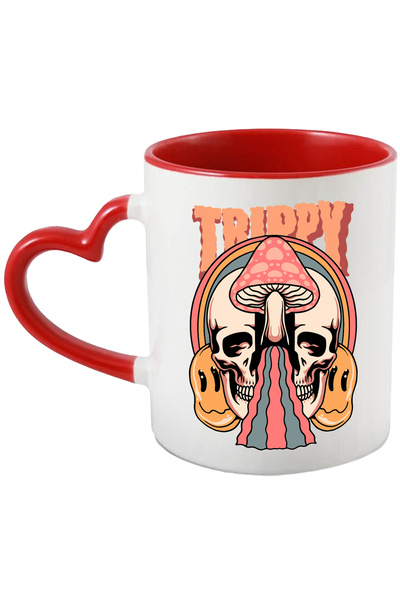 StoryGift Romania Cana Cu Mesaj In Engleza Trippy, Craniu, Ciuperca, Emoticoa...