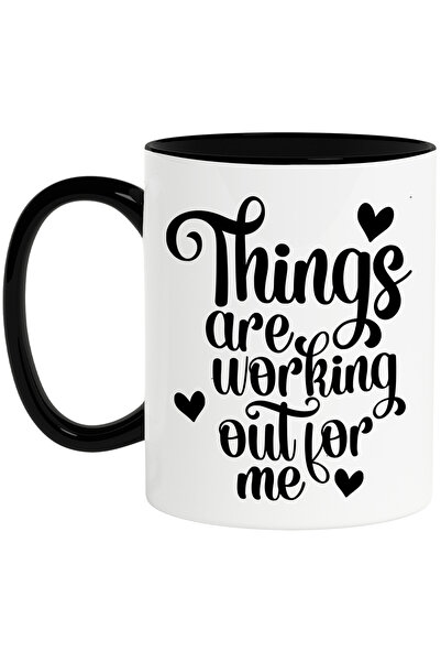 StoryGift Romania Cana cu inimioare si textul "Things are working out for me"...
