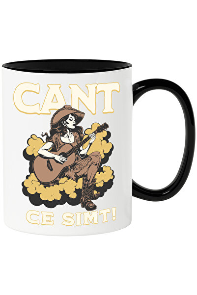 StoryGift Romania Cana Fata Stil Cowboy Cu Chitara Text Cant Ce simt! Muzica,...