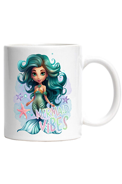 StoryGift Romania Cana cu mica sirena cu mesajul "Mermaid vibes", basm, ilust...