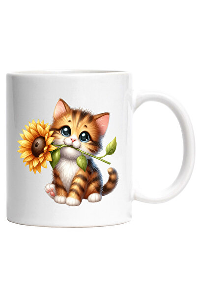 StoryGift Romania Cana cu un pui de tigru care tine o floare | ilustratie | f...