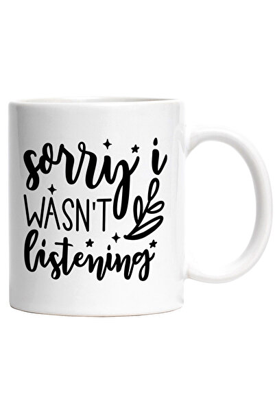 StoryGift Romania Cana cu stelute si textul "Sorry, I wasn't listening" - scu...