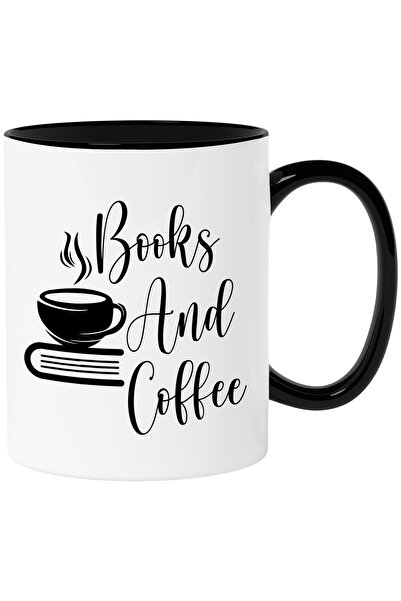 StoryGift Romania Cana pentru iubitorii de cafea si de carti cu Maner Negru, ...