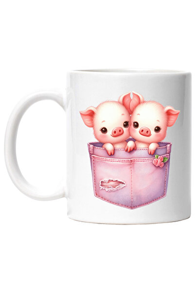 StoryGift Romania Cana cu 2 purcelusi care stau intr-un buzunar, ilustratie, ...