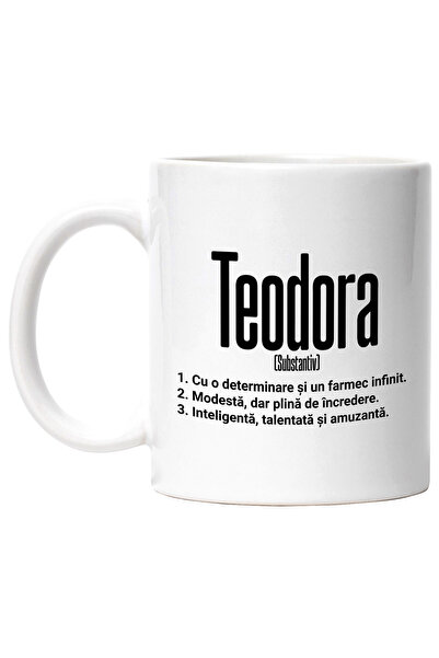 StoryGift Romania Cana Cu Numele Teodora, si Mesaj Motivational, Determinare,...