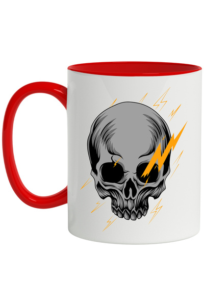 StoryGift Romania Cana Cu Craniu, Fulger, Electric, Ilustratie, Dinti, Multic...