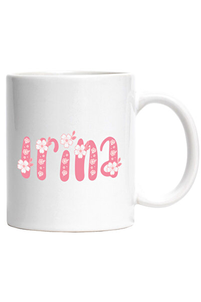 StoryGift Romania Cana Cu Numele Irina, Flori, Colorat, Roz, Dragut, 330ml, C...