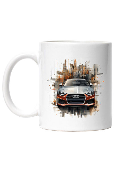 StoryGift Romania Cana Cu Masina, Audi, Brand, Ilustratie, Abstract, Geometri...