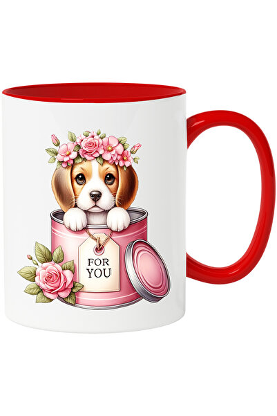 StoryGift Romania Cana cu un catelus vesel care iese dintr-o conserva | ilust...