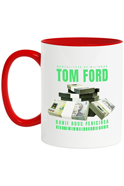 StoryGift Romania Cana _Tom Ford_ - Banii Aduc Fericirea, 330ml, Ceramic cu M...
