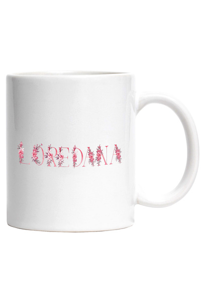 StoryGift Romania Cana Cu Numele Loredana, Floral, Colorat, Creativ, Frumos, ...