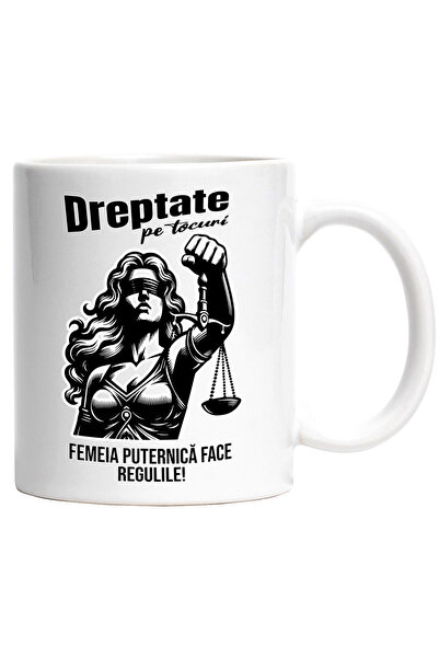 StoryGift Romania Cana Simbol Dreptate Echilibru Text Dreptate pe Tocuri Feme...