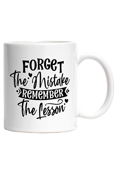 StoryGift Romania Mug with hearts and the message "Forget the mistake, rememb...