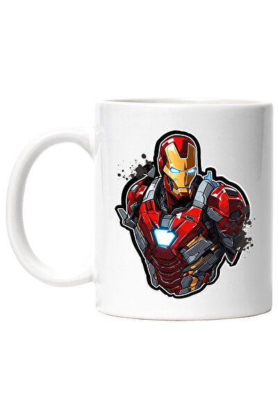 StoryGift Romania Cana Cu Iron Man, Costum, Supererou, Avengers, Marvel, Multicolor 330 ml, Cerami, Cu Maner Alb