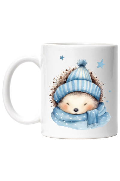 StoryGift Romania Cana cu un arici care doarme | ilustratie | caciula | fular...