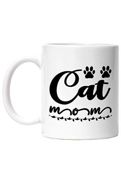 StoryGift Romania Cana cu labute si textul "Cat mom" - mama iubitoare care cr...