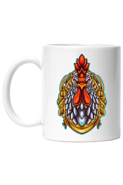 StoryGift Romania Cana Cu Cocos, Abstract, Pasare, Pene, Multicolor 330 ml, C...