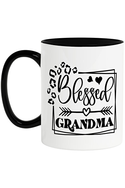 StoryGift Romania Cana cu inimioare si textul in engleza "Blessed grandma" - ...