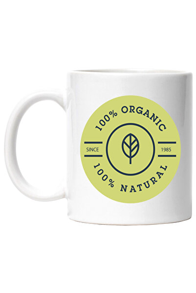 StoryGift Romania Cana Cu Mesaj In Engleza 100% Organic, Cerc, Frunza, Geomet...