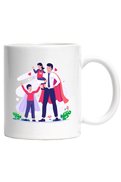 StoryGift Romania Cana Cu Tata, Copii, Pelerina, Supereroi, Multicolor 330 ml...
