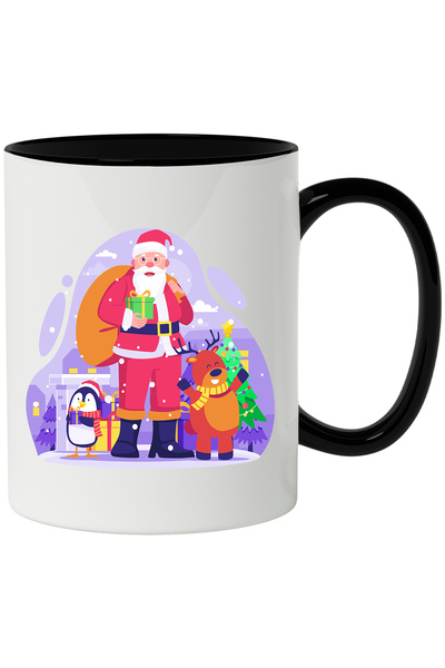 StoryGift Romania Cana Cu Mos Craciun, Iarna, Pinguin, Ren, Brad, Sarbatori, ...
