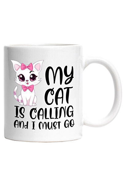 StoryGift Romania Cana cu pisicuta dragalasa cu mesajul "My cat is calling an...