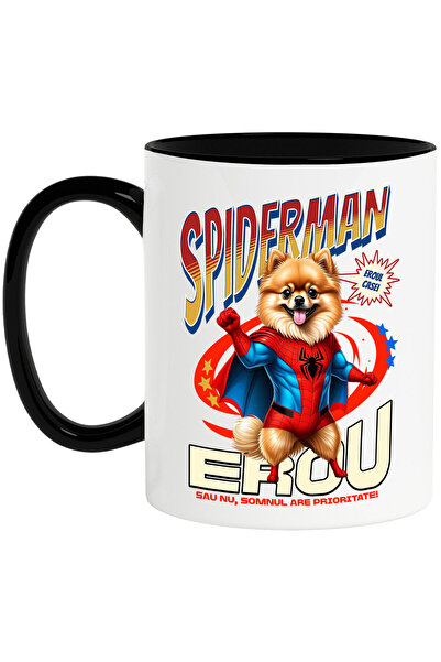 StoryGift Romania Cana cu pomeranian Pisica In Costum de SpiderMan cu Pelerin...