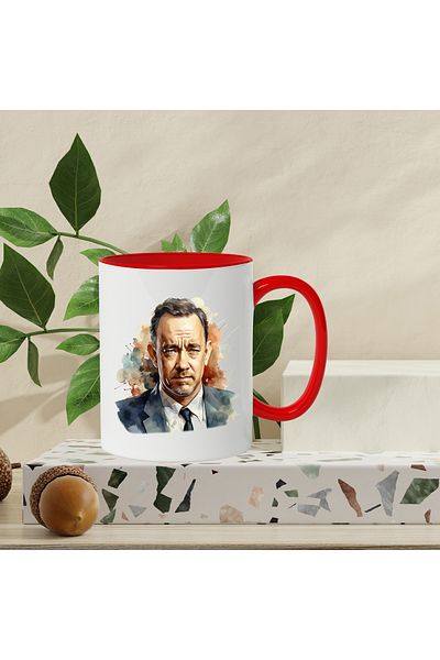 StoryGift Romania Mug With Tom Hanks, Actor, Celebrity, Director, Action Movies, Multicolor 330, With ,STG