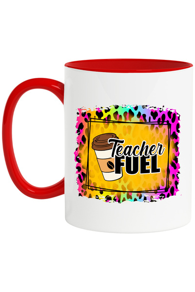 StoryGift Romania Cana cu mesajul "Teacher fuel", ilustratie, scoala, elevi, ...
