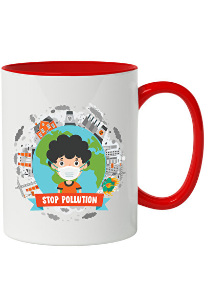 StoryGift Romania Cana Cu Mesaj In Engleza Stop Pullution, Opriti Poluarea, P...