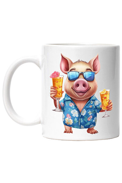 StoryGift Romania Cana cu un porc in concediu | ilustratie | intr-un loc exot...