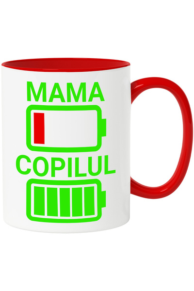StoryGift Romania Cana cu Baterii Incarcare Cu Lini Text Mama Copil, Energie,...