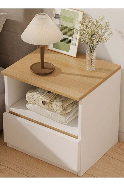 soufa dibaj Sharpdo Bedside Table Simple Modern Bedroom Nightstands Wooden Minimalist