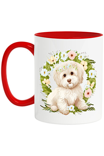 StoryGift Romania Cana cu un catelus alb surprins | ilustratie | coroana din ...