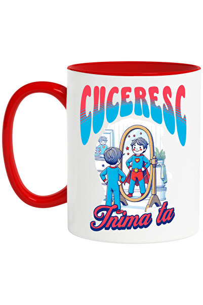 StoryGift Romania Cana cuceresc inima ta, copil indragostit, iubire super erou desene fantastice, , Cu Maner Rosu