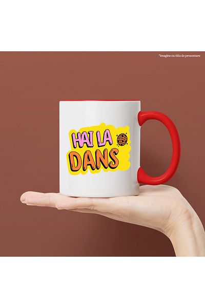 StoryGift Romania Let's Dance Mug ghlob disco party dance lovers, 330ml, Ceramic with R Handle, With ,STG
