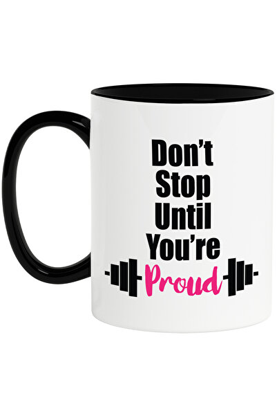 StoryGift Romania Cana cu mesaj motivational in engleza "Don't stop until you...