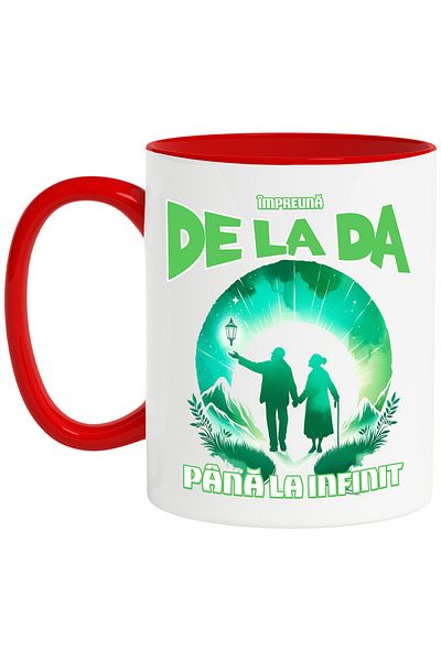 StoryGift Romania Cana impreuna, de la DA pana la infinit, familie, dragoste cuplu pana la moarte,, Cu Maner Rosu