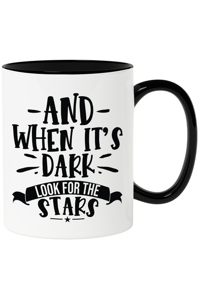 StoryGift Romania Cana cu mesaj care te indeamna sa te uiti dupa stele atunci...