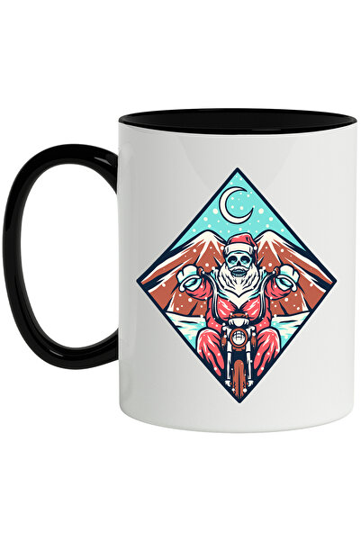 StoryGift Romania Cana Cu Mos Craciun, Motocicleta, Schelet, Ninsoare, Multic...