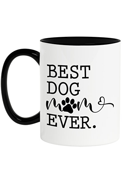 StoryGift Romania Cana cu labuta si inimioara cu mesajul "Best dog mom ever" ...