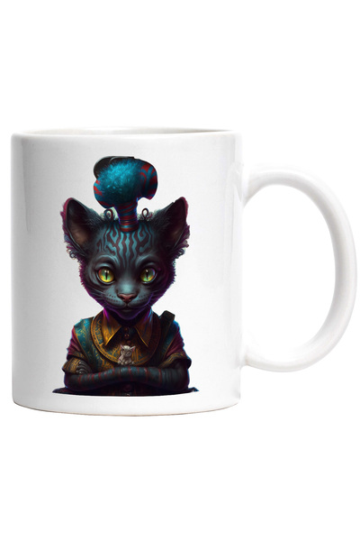 StoryGift Romania Cana cu Portret Pisica Inteligenta, Sci-fi, Arta Abstracta ...