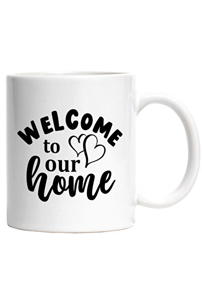 StoryGift Romania Cana cu inimioare si textul "Welcome to our home" - bun-ven...