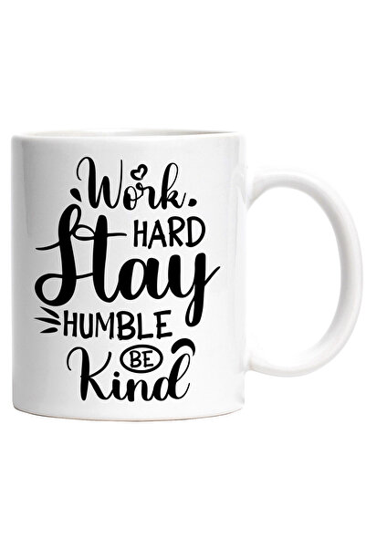 StoryGift Romania Cana cu textul "Munceste din greu, ramai modest si fii bun"...