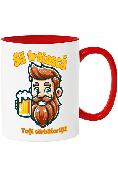 StoryGift Romania Cana Barbat Vesel Cu Haba de Bere Sa traiasca toți sarbator...