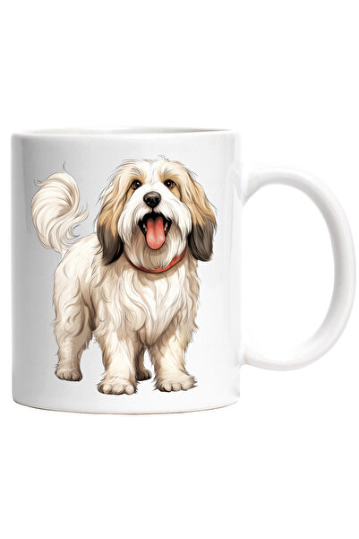 StoryGift Romania Cana cu un catel alb | blanos | zgarda | pentru iubitorii d...