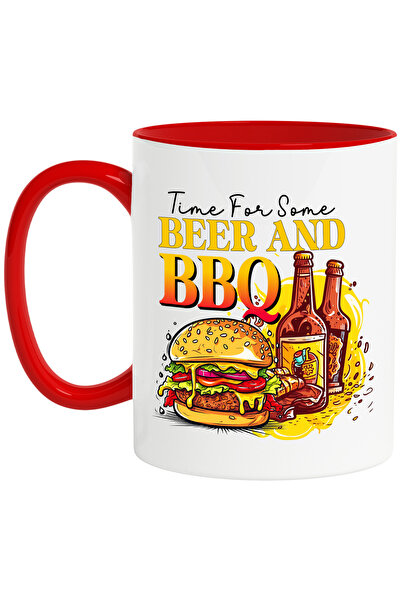 StoryGift Romania Cana cu mesajul "Time for some beer and BBQ", gatit, ilustr...