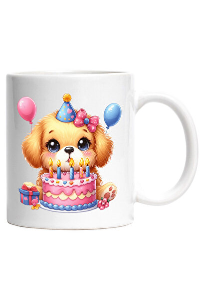 StoryGift Romania Cana cu o catelusa surprinsa | ilustratie | baloane | coif ...