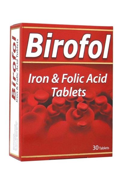 Biro 30 Tablets, Iron & Folic Acid Tablets
