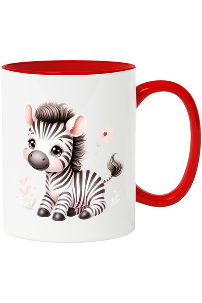 StoryGift Romania Cana cu o zebra micuta | vesela | ilustratie | floare | pla...